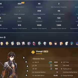  GENSHIN IMPACT💎55 AR | 46 CHARACTERS | 11 LEGENDARY | 1 LEGWEAPON | 2 CONSTELLATION | FULL ACCESS | 2 GIFTS  🎁 - Image 4