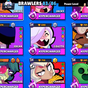 OP 41K+ TROPHIES | 17 MAXED BRAWLERS TOTAL [12 HYPERCHARGED] | 83/86 BRAWLERS UNLOCKED | 135+ SKINS - Image 4