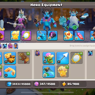 🔥[ TH16 -NEAR MAXED💎-[ NIGHT BASE ] FULL MAX--90-90-71-56-40 || 6x EPIC-G'GU-E'BOOT-F' BALL-R'SPARE || BEST ACC  - Image 6