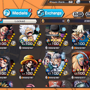 10 Ex(Kid Law-Gear 5-Zoro-Roger-Shank Red-Yamato Hybrid-Big Mom-Yamato-Zephyr-Akainu)-Good BF-Support 161%-Good Medal - Image 2