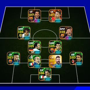 3268+ Team I MSN Prime I Ronaldo 107 I Platini 106  I Cruyff 106 I Pele 108 I Buffon 106 I Cannvaro 106 I Ronaldinho 105 - Image 1