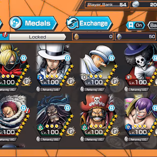 BR467-Hyber 43+5 Ex(Kuzan+Lucci+Gear 5+Roger+Kid Law)+Good Medal+Support 162+Jabra+Kaku+Cracker+Brook+Yonji+Niji+ChijI - Image 2