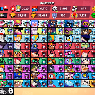 💎55.6k Trophy RARE [ 185 SKINS ]🔰 | 19 MAXED | 9 HC || 89 BRAWLERS || BEST ACC-FULL SAFE ACC-PC-IOS-MAC - Image 3