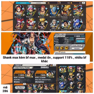 IOS-Android-Ex Shank V3 Max-Good BF Nami-Killer-Queen-Perospero-Uta-Ussop-Rayleigh-Kizaru-SP 118.9-Good Medal-H16 - Image 1