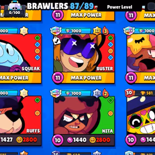 THE LEGENDARY CHALLENGER COLT | [OP] | 58K+ TROPHIES | 87/89 BRAWLERS | 20+ MAXED | PRESTIGE TROPHY | 200+ PREMIUM SKINS - Image 5