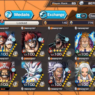BR609-IOS+Android-Hyber 93+Roger v1 Skin Full Boost+7 Ex Max(Gear 5 +Kuzan+Snake+Kid Law+Yamato+Black)+Vip Medal+Sup 160 - Image 4