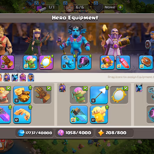  💎[ TH14-FULL MAX ]👑 || HEROS-80-80-50-56-30 || HERO SKIN || EPIC-2x || PETS AVAIL - Image 5