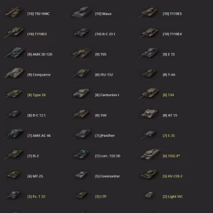 [NA] 9 TIER X | 10 PREMIUM TANK | TOTAL TANKS 39 | 8612 (50) WINS | 522,834 CREDITS | GOLD 1811 - Image 3