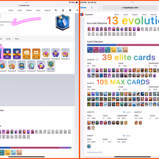 🎁RARE EMOTES 9 YEAR OLD 💎| ARENA 24 KT 15 |   10.6K TROPHIES | 105 MAX CARDS 39-ELITE | 179 EMOTES MANY MORE - Image 5