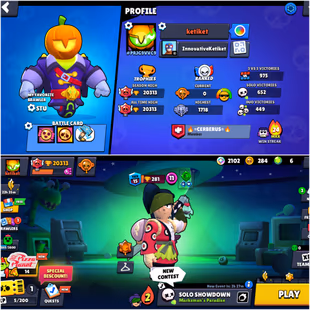 67 Bralwer | Trophy 20k | Max Brawler 9 | Skin 71 | Hayperchrad 2 | True Silver Lola+Kenji+Chester.Kit.Amber | - Image 1