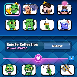 GEMS 3175 [] MAX 79 [] ARENA 24 [] 6 ELITES [] 7 EVO [] 13500 TROPHIES [] XP56 [] KT15 [] 6 SKINS [] 89 EMOTES [] INSTAN - Image 7
