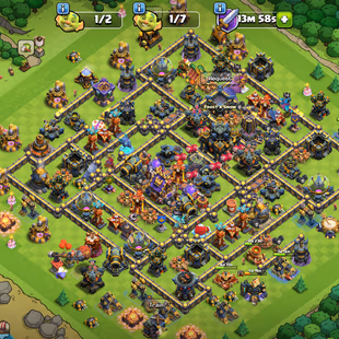 TH 17 Max ID | 4x Heroes Max 🔥6x Epic Max [G.G-M.M-F.A-F.B-E.B-R.S] 🔥High War Star 5000 | 22x Heroes Skin | Instant - Image 1