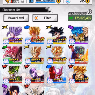D661-Vip Account-14 UL(Cell+Majin Vegeta+Goku Uis+Beast Gohan+Vegito+Hit+Gogeta)+36 Legend+Vip Equipment+Good Team PVP - Image 1