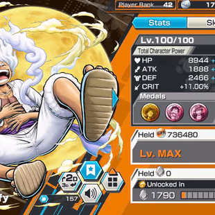 BR210-Hyber 16+4 Ex Meta Max(Roger V2+Luffy Gear 5+Kid Law+Big Mom)+Sup 154%+Good Medal+Noland+Shiryu+Yasopp+King+Ben - Image 4