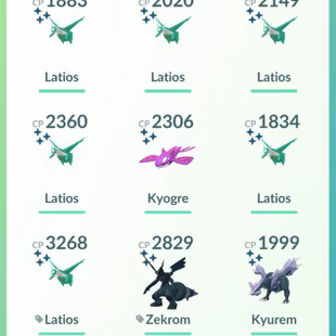 SL KYOGRE ZEKROM KYUREM || LEVEL 42 | 197 SHINY | 118 LEGENDARY | 47 COSTUME | 38 MYTHICAL | 5 DMAX | MYSTIC TEAM - Image 4