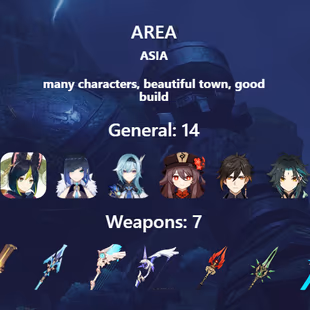 R269-ASIA-AR60-Neuvillette-Baizhu-Dehya-Cyno-Tighnari-Yelan-Eula-Hutao-Zhongli-Xiao-Qiqi-Mona-Keqing-Jeans-Weapon: 7 - Image 2