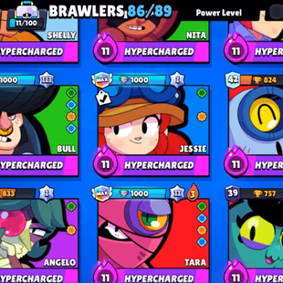 OP 65K+ TROPHIES | 86/89 BRAWLERS UNLOCKED | 15+ MAXED BRAWLERS | 200+ GEMS | ANTIVIRUS 8-BIT | 130+ PREMIUM SKINS - Image 3