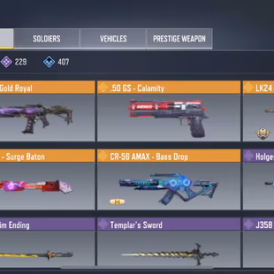 LEVEL 352 [] LEGENDARY 5 [] EPIC GUN 229 [] GUN COLLECTION 641 [] EPIC SOLDIERS 135 [] VEHICLES 152 - Image 4