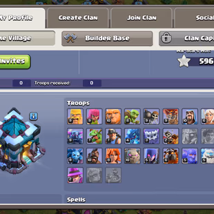 CLOSE MAX TH13 || LEAGUE KING || 1477 MEDAL || EPIC [RS 18] [GG SB FA 17] || HEROES 75-75-50-22 || BH-7 || NC YES - Image 4