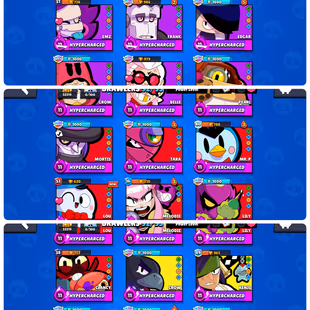 Legendary Skin[6x]-Brawler[92x]-Trophy[53k]-Max Brawler 29x[24xHyperCharge]-Exclusive Skin[223x]-Max Tier[16x]. - Image 2