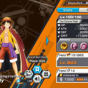 IOS-Android-2 Ex(Luffy max-Zoro max)-Good Medal-SP 138%-Good BF(Law-Nami-King-Aokiji-Charlotte-Ulti-Cracker)-HP750 - Image 3