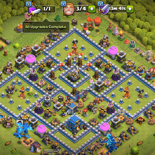 [ TH-12 MAX ] || GIANT GUANTLET || MAX LIST: MAX DEFENCES - TROOPS - WALLS || HEROS: 40-40-38-40 || FAST DELIVERY - Image 2