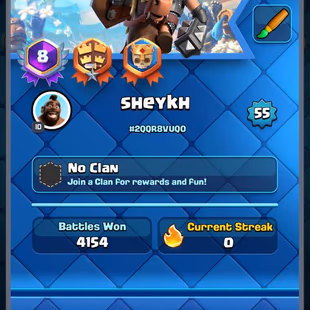 🔥 11.500 GEMS💎MAX 59 [] 7 ELITES [] 8 EVO [] XP55 [] KT15 [] 5 SKINS [] 58 EMOTES [] 6333 TROPHIES [] INSTANT   - Image 4