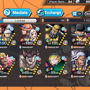 All Meta-5 Ex(Yamato Ace-Gear 5-Kid Law-Zoro-Shanks Blue)-Jabra-Rayleigh V3-229 Fragment-Support 141%-Good Medal-BR125 - Image 1