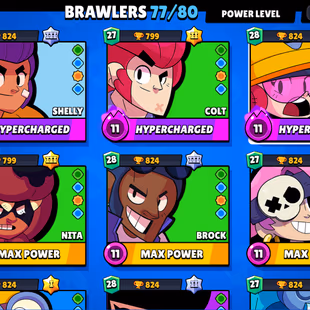 59k TROPHIES | 40 MAXED BRAWLERS | 65 SKINS | NIGHT MECHA CROW | DARK ANGEL COLT | INSTANT DELIVERY ! - Image 3