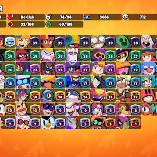 27K Trophies LVL83 | 73-99 Brawlers | 9 Max Brawlers - 6 Hypercharged | 102 Skins | 183 Pins | 131 Icons | 70 Sprays - Image 1