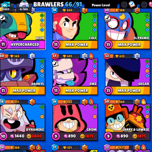 🔥[BS 29K TROPHIES ACCOUNT] 16 HYPER CHARGE | 9 POWER MAX| |🔥25 TOTAL MAX | 80 SKINS RAREST| PRO CAN ON UR NUMR| | - Image 6