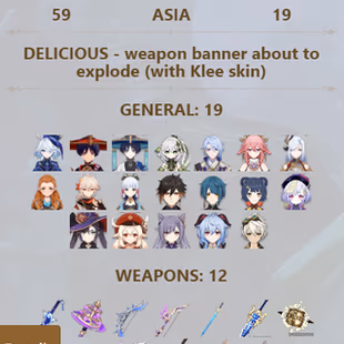 R237-ASIA-AR59-Furina-Wanderer-Nahida-Kamisato-Yae Miko-Shenhe-Aloy-Kazuha-Ayaka-Zhongli-Xingqiu-Xiangling-Qiqi-Mona - Image 3