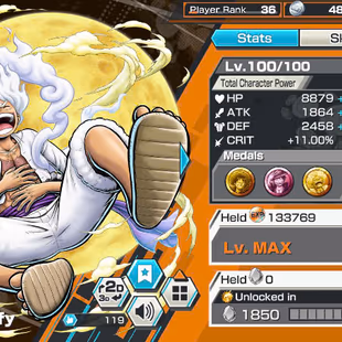 BR279-7 Ex Meta(Luffy Gear 5+Zoro+Kid Law+Shank Red+White Beard+Big Mom+Oden)+SUP 147%+Good Medal+Uta+Oden V2+Noland - Image 3