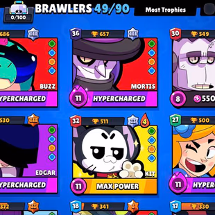 Brawl Stars : 49 BRAWLERS | 5 Legendary | 11187 TROPHIES | 1523 VICTORIES | 66 LEVEL | 38 GEMS | FULL ACCESS | GIFT - Image 7