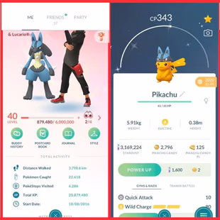 SHINY LUCARIO HAT PIKACHU - 3400 POKE STORAGE [] LEVEL 40 [] LEGENDARY 75 [] SHINY 102 - INSTANT - AVAILABLE - Image 2