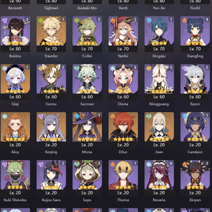 NA | AR 58 | 14 + 3 Leg | Venti | Itto | Kazuha | Yoimiya | Tighnari | Kokomi | Ayato | Xiao | Tartaglia | Mona C1 | - Image 3