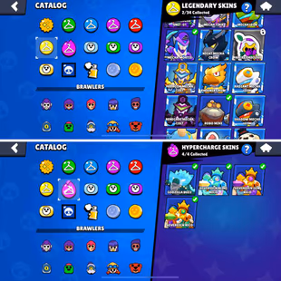 30K Trophies LVL68 | 79/99 Brawlers | 21 Max Brawlers - 13 Hypercharged | 126 Skins | 341 Pins | 174 Icons | 102 Sprays - Image 6