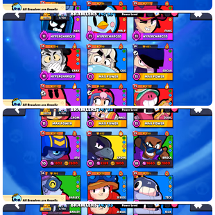 Perfect For New Player-Exclusive Brawler[71x]-Max Brawler 15x[10xHyperCharge]-Skin[85x]-Trophy[45k]. - Image 1