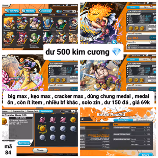 IOS-Android-Ex Big Mom Red Max-Good BF Perospero-Cracker-Killer-Sanji-Katakuri-Queen-Franky-Good Medal-H26 - Image 1