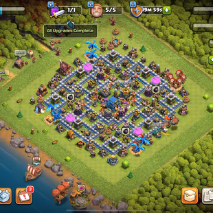 TOWNHALL 12 [] HEROES 65/65/40/40 [] 1200 GEMS [] FREE RENAME [] INSTANT DELIVERY [] XP 130 [] iOS/Android - Image 3