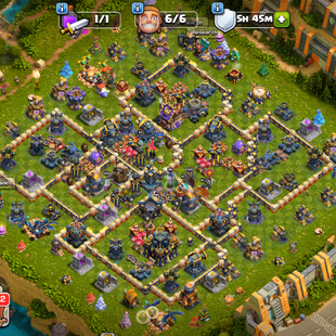 !!PRE-UP-MAXED TH17!! GG-MX!SB-MX!FA-MX!MM-MX!RS-MX!EB-MX!! HERO-100-100-90-75-50!! 266-XP!! BH MAX!! LEGENDARY SKINS- - Image 1