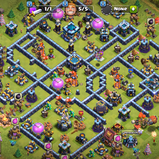 CLOSE MAX TH13 || LEAGUE KING || 1477 MEDAL || EPIC [RS 18] [GG SB FA 17] || HEROES 75-75-50-22 || BH-7 || NC YES - Image 2