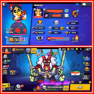 MOST RARE N PREMIUM | 100000 TROPHIES | ALL MAX BRAWLERS (92 MAX) | 400 SKINS | METEORIC FAME | 3 PRESTIGE | 54 TITLES - Image 1