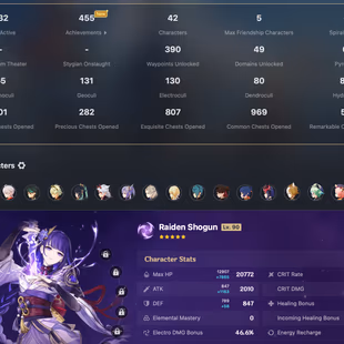 GENSHIN IMPACT  | 56 AR | 42 CHARACTERS | 10 LEGENDARY | 2 LEG.WEAPON | 1 CONSTELLATION | FULL ACCESS | 2 GIFTS - Image 4