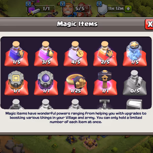 !!FULLY MAXED TH12!! FROZEN ARROW-15!! HERO-65-65-40-40-(4X MAX)!! 138-XP!! LEGENDARY SKINS!! ITEMS - Image 6