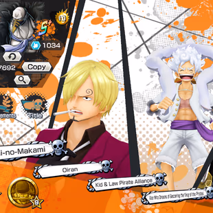 BR57-7 Ex Max(Kid Law-Luffy Nika-Zoro-Shank V3-Luffy King-Big Mom-Yamato Hybrid)-Many BF Max-Very Good Medal-Support 159 - Image 2