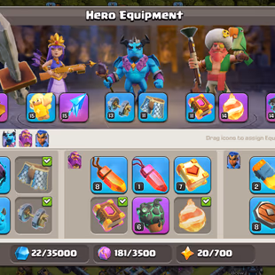 !!FULLY MAX TH13!! GG-MAX!RS-MAX![SB-FA-MM-FB-EB]-15!! HERO-75-75-50-50-25!! 156-XP!! SKINS!! BEST DEAL - Image 7