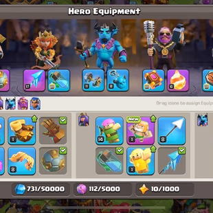 CHEAPEST TH16 SEMI ACC - NICE EQUIPMENT - HEROES GOOD LVL - FULLY SAFE AND SECURED - INSTANT DELIVERY - Image 5