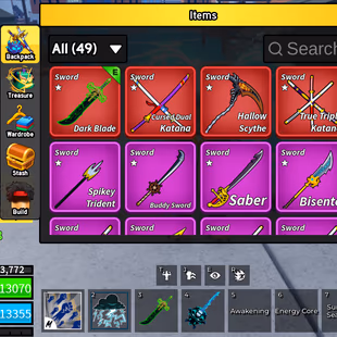 Blox Fruits Lv.2600 | Cyborg V4 | 15+ PERM Fruits (Dough, Spirit, Portal, Phoenix, Blizzard, Light, Ice, Dark) | Dark Bl - Image 3