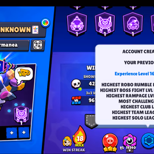 SIRIUS | 30 TITLES | 312 SKINS | 66.000 TROPHY | 100 BRAWLERS | 36 HYPERCHARGED | 53 MAXED BRAWLERS | 27 PRESTIGE - Image 7